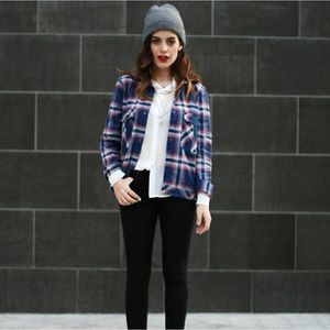 Zara Woman Paid Jacket Shirt Size Small